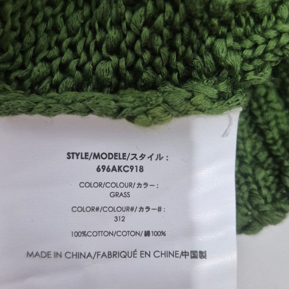Michael Kors Green Cropped Knit Cardigan 100% Cotton Size XS Fall - Picture 14 of 14